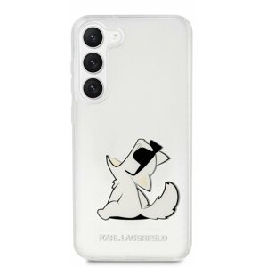 Telefon tok Karl Lagerfeld PC/TPU Choupette Eat Samsung Galaxy S23 átlátszó hátlap tok