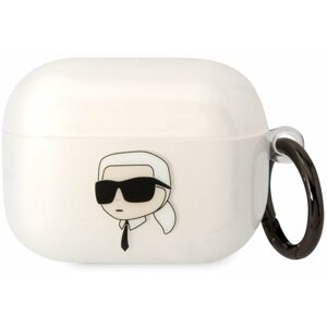 Fülhallgató tok Karl Lagerfeld 3D Logo NFT Karl Head TPU Airpods Pro fehér tok