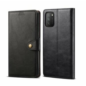 Mobiltelefon tok Lenuo Leather Xiaomi Poco M3 fekete tok