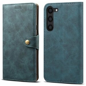 Mobiltelefon tok Lenuo Samsung Galaxy S23 kék bőr flip tok