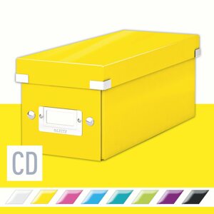 Archiváló doboz Leitz WOW Click & Store CD 14.3 x 13.6 x 35.2 cm, sárga