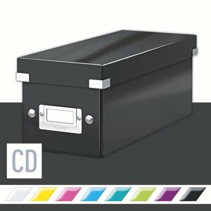Archiváló doboz Leitz WOW Click & Store CD 14.3 x 13.6 x 35.2 cm, fekete