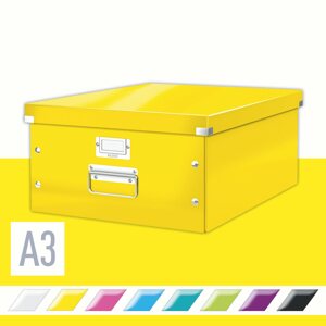 Archiváló doboz Leitz WOW Click & Store A3 36.9 x 20 x 48.2 cm, sárga