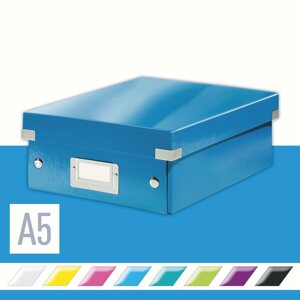 Archiváló doboz Leitz WOW Click & Store A5 22 x 10 x 28.2 cm, kék