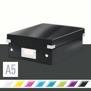 Archiváló doboz Leitz WOW Click & Store A5 22 x 10 x 28.2 cm, fekete