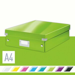 Archiváló doboz Leitz WOW Click & Store A4 28.1 x 10 x 37 cm, zöld