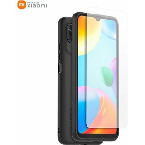 Telefon tok OEM Made for Xiaomi TPU tok + edzett üveg Xiaomi Redmi 10C Black készülékhez