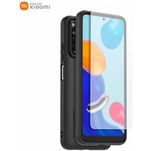 Telefon tok OEM Made for Xiaomi TPU tok + edzett üveg a Xiaomi Redmi Note 11/11s Black számára