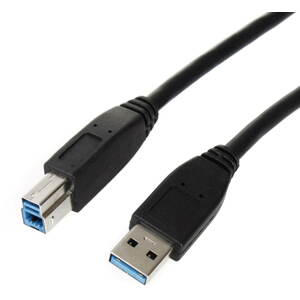 Adatkábel ROLINE USB-A 3.0 to USB-B - 0,8m, fekete