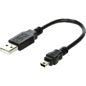Adatkábel OEM USB A-MINI 5-pin 0,15m, fekete