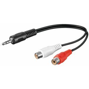 Audio kábel PremiumCord Jack kábel (3,5mm-2xCINCH M/F 0.2m)