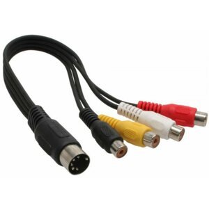 Audio kábel OEM Audiokábel DIN 5pin(M) - 4x cinch(F), 20cm