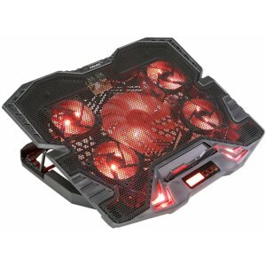 Laptop hűtőpad EVOLVEO ANIA 5R, laptophűtő alátét, piros háttérvilágítás
