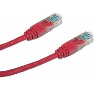 Hálózati kábel Datacom CAT5E UTP, 0.5m, piros