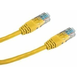 Hálózati kábel Datacom CAT5E UTP, 0.5m, sárga