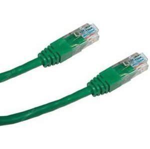 Hálózati kábel Datacom CAT5E UTP, 0.5m, zöld