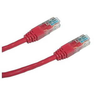 Hálózati kábel Datacom, CAT6, UTP, 0.25m piros