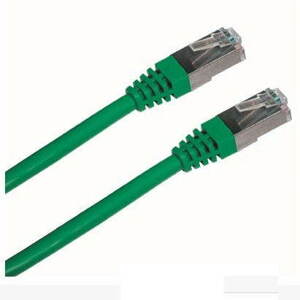 Hálózati kábel Datacom CAT5E FTP, 0.5m, zöld