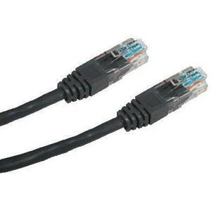 Hálózati kábel Datacom CAT5E UTP, 0.25m, fekete