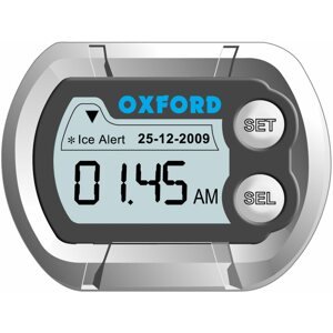 Digitális hőmérő OXFORD óra és hőmérő motorkerékpárhoz vízálló, (ezüstszín)