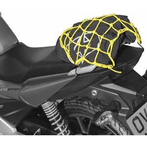 Csomagrögzítő háló OXFORD Rugalmas csomagháló motorkerékpárokhoz (27 x 25 cm, sárga fluo/fényvisszaverő)