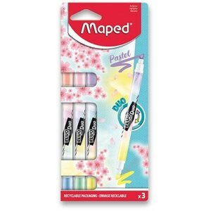 Szövegkiemelő MAPED Fluo Peps Duo Pastel, 3 szín