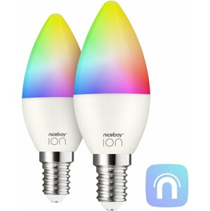 LED izzó Niceboy ION SmartBulb RGB E14 2 db-os szett