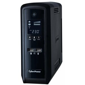 Szünetmentes tápegység CyberPower GreenPower PFC Sinewave UPS 1300VA/780W - SCHUKO, USB, RS-232, LCD kijelző, line-interaktív