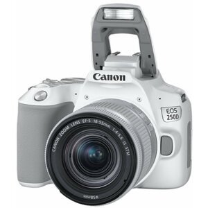 Digitális fényképezőgép Canon EOS 250D, fehér + EF-S 18-55 mm f/4-5.6 IS STM