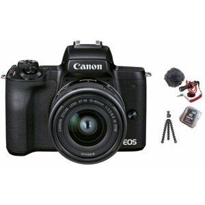 Digitális fényképezőgép Canon EOS M50 Mark II fekete - Vlogger Kit