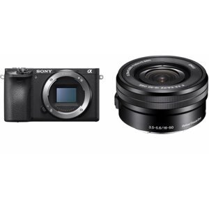 Digitális fényképezőgép Sony Alpha A6400 + E PZ 16–50 mm f/3,5–5,6 OSS fekete