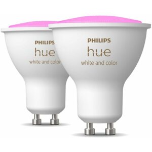 LED izzó Philips Hue White and Color ambiance 5.7W GU10 szett, 2 db