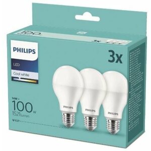 LED izzó Philips LED 14-100W, E27 4000K, 3 db
