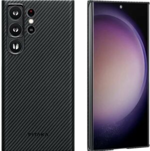 Telefon tok Pitaka MagEZ 3 Samsung Galaxy S23 Ultra fekete/szürke tok