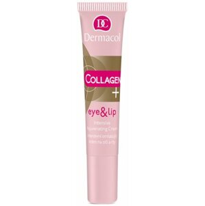 Szemkörnyékápoló DERMACOL Collagen+ Eye & Lip Intensive Rejuvenating Cream 15 ml