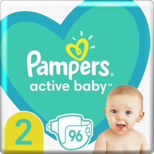 Eldobható pelenka PAMPERS Active Baby 2-es méret, (96 db), 4-8 kg