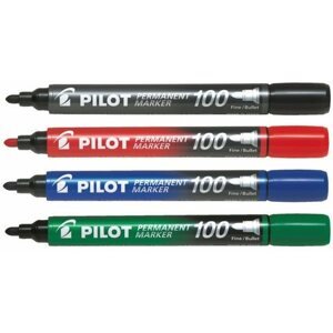 Marker PILOT Permanent Marker 100 1mm - 4 színű szett