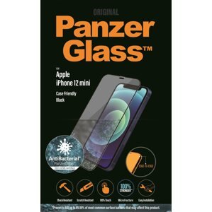 Üvegfólia PanzerGlass Edge-to-Edge Antibacterial Apple iPhone 12 Mini üvegfólia - fekete