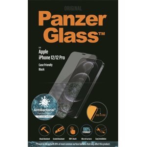 Üvegfólia PanzerGlass Edge-to-Edge Antibacterial Apple iPhone 12/ iPhone 12 Pro üvegfólia - fekete