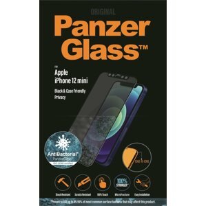 Üvegfólia PanzerGlass Edge-to-Edge Privacy Antibacterial Apple iPhone 12 Mini üvegfólia - fekete
