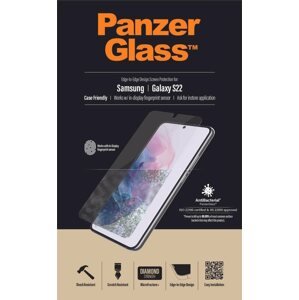 Üvegfólia PanzerGlass Samsung Galaxy S22 üvegfólia - teljes felületű ragasztás, ujjlenyomat-olvasó támogatás