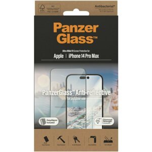 Üvegfólia PanzerGlass Apple iPhone 14 Pro Max üvegfólia - tükröződésmentes + felhelyező keret