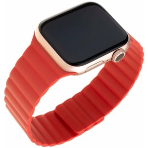 Szíj FIXED Silicone Magnetic Strap Apple Watch 42/44/45/Ultra 49mm - piros