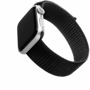 Szíj FIXED Nylon Strap Apple Watch 42/44/45/Ultra 49mm - fekete