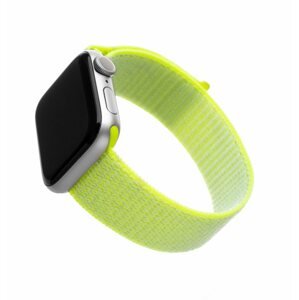 Szíj FIXED Nylon Strap Apple Watch 42/44/45/Ultra 49mm - citromzöld