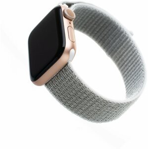 Szíj FIXED Nylon Strap Apple Watch 42/44/45/Ultra 49mm - fehér-szürke