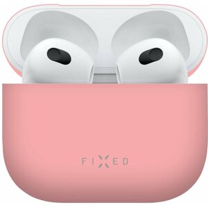 Fülhallgató tok FIXED Silky Apple Airpods 3-hoz, Rózsaszín
