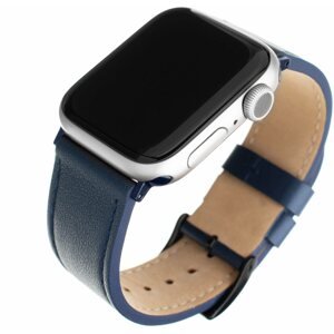 Szíj FIXED Leather Strap Apple Watch 42/44/45/Ultra 49mm - kék