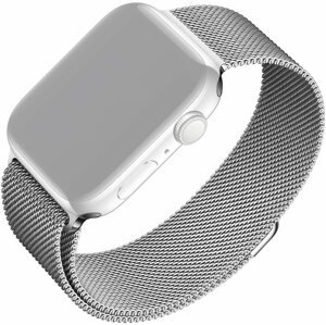 Szíj FIXED Mesh Strap Apple Watch 42/44/45/Ultra 49mm - ezüstszínű