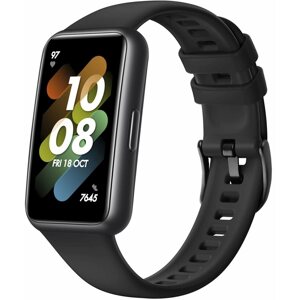 Szíj FIXED Silicone Strap Huawei Band 7 - fekete